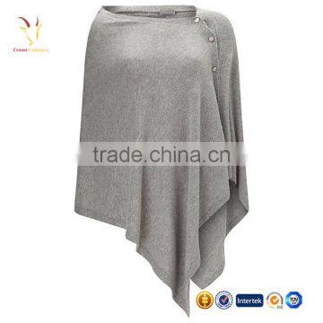 Top 10 Grey Cashmere Wool Poncho Wrap photo-3