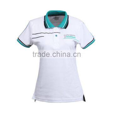 popular contrast t shirt women polo shirt