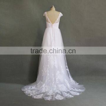 Customized New Design Backless Sexy Wedding Dress photo-5