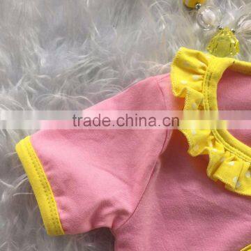 2016 New Easter Girls Dress Baby Girls Chick Cute Party Dress Yellow Summer Clothes With Accessories Set photo-2