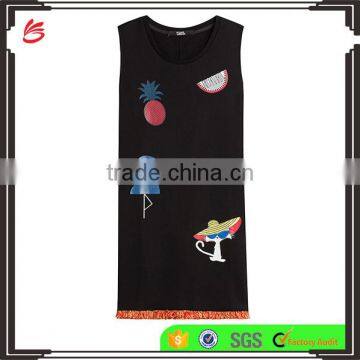 Wholesale Fashion women beach wear beach printed cotton dress lady sexy beach dress