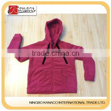 Lady zip top with a hat
