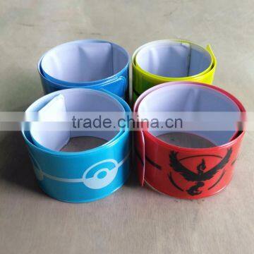 Popular Colored Printed Reflective Slap Bracelet for Running photo-4