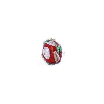 Great Polishing and delicate Sterling Silver Murano Glass Charm Beads