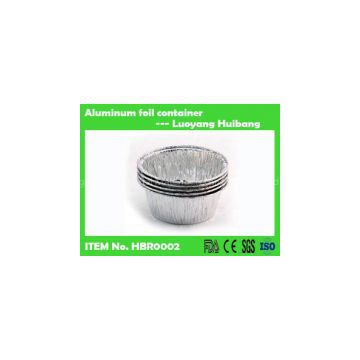 Round aluminum foil container