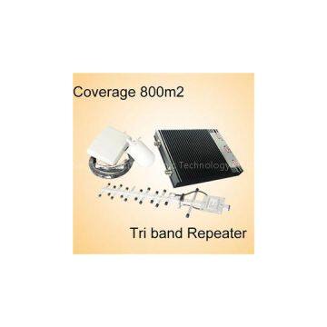 27dBm 900 1800 2100MHz Tri Band Signal Booster MGC AGC ALC