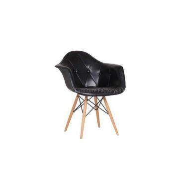 Ergonomic Black Plastic Dining Chair