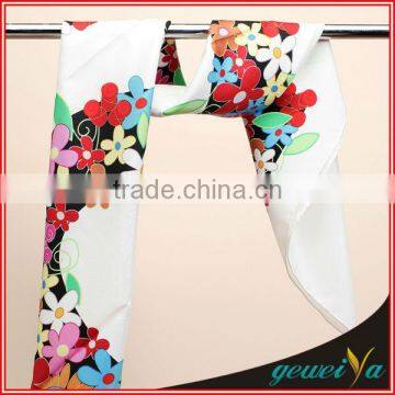 Custom Flower Printing Twill Printing Scarf For Women