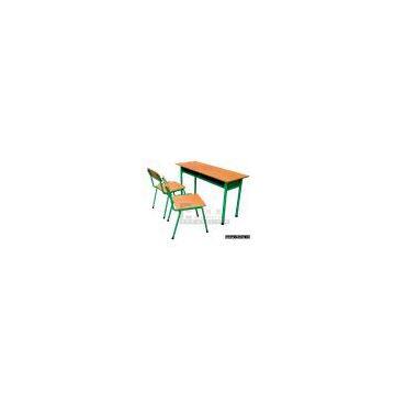 student desk and  chair