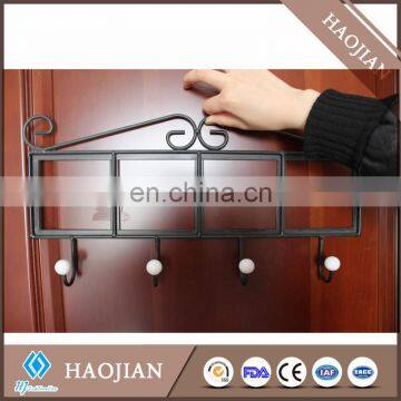 Wrought Iron Wall Coat and Clothes Rack with 4 hook