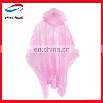 pink rain poncho/custom printed rain ponchos