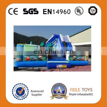 2014 hot sell sea fish theme inflatable playground /inflatable toy for sale