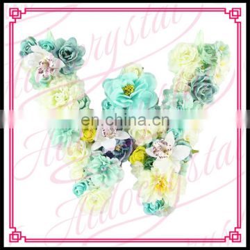 Aidocrystal handmade custom name hanging flower floral letter for wedding