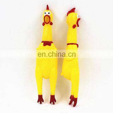 17cm-44cm Screaming Chicken Yellow Vinyl Chicken Squeaky Pet Dog Chew Toy photo-5