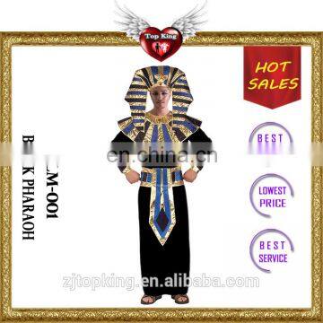 OEM Service Carnival Cosplay Costume Black Pharaoh Costumes for Mature Man