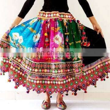 New Fashion Wear Bandhani Banjara Sanedo Style Navratri Chaniya Choli-Party Wear Pom Pom Garba Navratri Bandhani Chaniya Choli