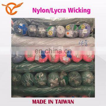 Made In Taiwan Nylon/Lycra Quick To Dry For Sports Wear Fabric Stock Lots