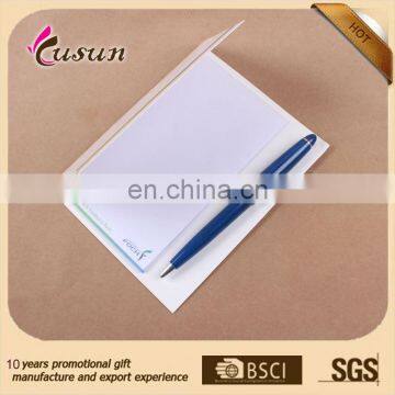 promotional small size cheap bulk blank notepad with pen