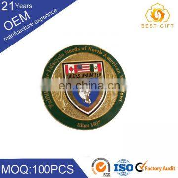 hot item custom challenge coin golden metal coin