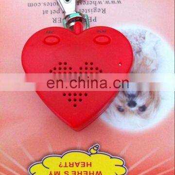 2 Buttons Heart Shaped Recording Keychain With Multiple Sounds For Promotion Gifts