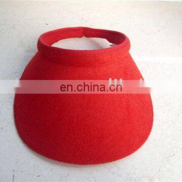 100% cotton sun Visor red empty hat customized