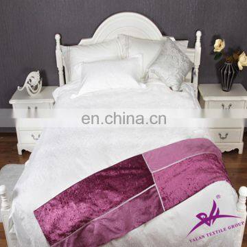 White Hotel Jacqaurd/check/sateen/plain Flat Sheet for 5 Star Hotel