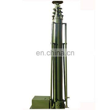 18m Electric Winch Screw Telescopic Mast for Telecommunication Tower