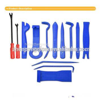 car 11Pcs Trim Removal Tool Kit For Auto Car Door Trim Panel Removal With Clip Fastener Remover Pliers Red