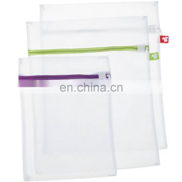 Promotion set of 3 washing net 40gsm laundry bag for camping