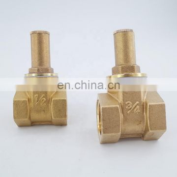 Brass gate valve with lock DN15 1/2 DN20 3/4 DN25 1" inside the triangle key water pipe water meter front anti-theft lock valve