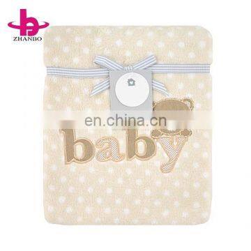 Home Textile,New Born Baby Gift 100%Polyester Baby Muslin Swaddle Coral Fleece Blanket Wholesale photo-4