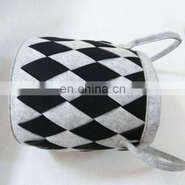 Foldable Knitted Felt Storage Laundry Baskets photo-5