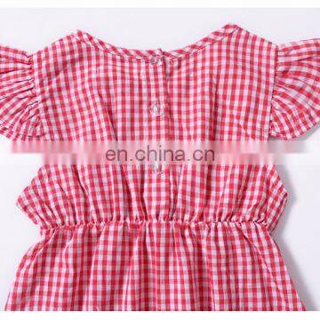 2019 New Summer Baby Girls Plaid Cotton Romper Wholesale Baby Clothing Free Ship photo-6