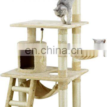 High Quality Cat Tree for Big Cats Solid Wood Cat Climbing Frame Cat House Tree photo-4