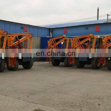 Hydraulic Six Wheel Ramming Piling and Pile Driver Guardrail Fixing Machine Ramming Piling Machine photo-2