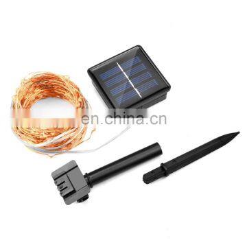 Garden Wedding Decoration Metal Display Outdoor Christmas Tree Copper Wire LED Solar Garland String Light photo-4