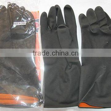 Black Clening Latex Gloves, Gardern Gloves,rubber Household Gloves photo-5