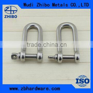 Stainless steel captive pin Long D shackles for sale