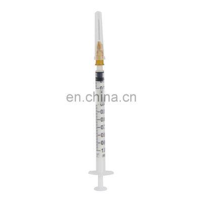 Safety Vaccine Syringe With Needle Wholesale Disposable medical syringe 1ML luer slip syringe