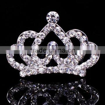 Fashion crystal Rhinestone baby kids princess Birthday party girl women hair comb gift tiara crown FZ-035 7*4.5cm