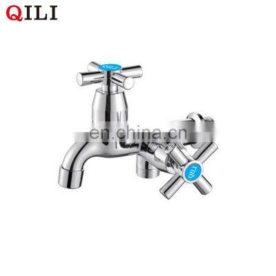 chrome plated double handle washing machine hose bib tap