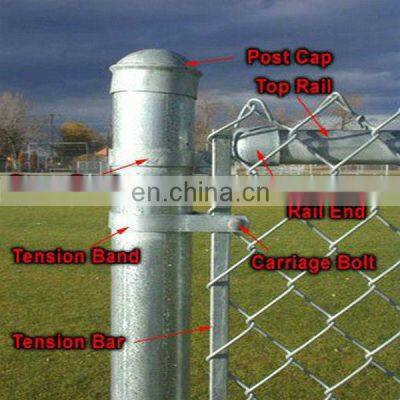 Chain Link Fence Fittings Pvc Green Chain Link Fence for Garden Fence