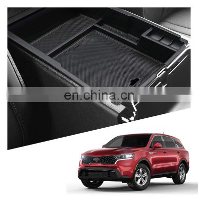 Interior Accessories Parts Silicone Armrest Rest Storage Box Center Control Console Organizer Tray For Kia Sorento 2021