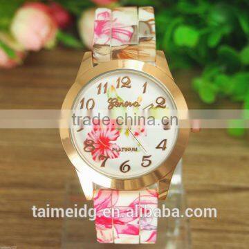 Alibaba website geneva flower print watch