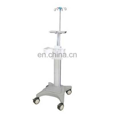 Hotsale Movable Hospital ABS Patient Monitor Trolley with Basket