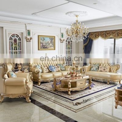 Elegant luxury sofa furniture european living room sofa set