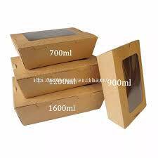 Customized Disposable Mini Kraft Paper to-Go Food Containers with window