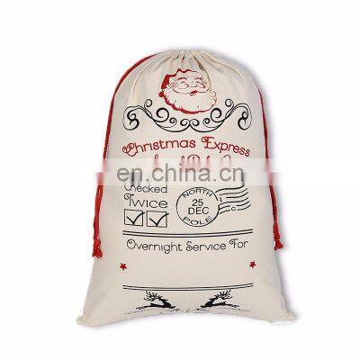 Eco Friendly Christmas Gift Canvas Cotton Bags For Christmas Tree Storage Candy Bag OEM Customized With Drawstring photo-5