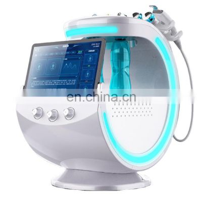 High quality ice blue 7 in 1 water dermabrasion machine for skin care with skin analyzer