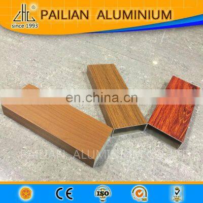 Export Quality Wood Grain Aluminium Square Tube Profile,6063 t5 6061 t6 Fluorocarbon Coating Aluminium Profile Guangdong Factory photo-3